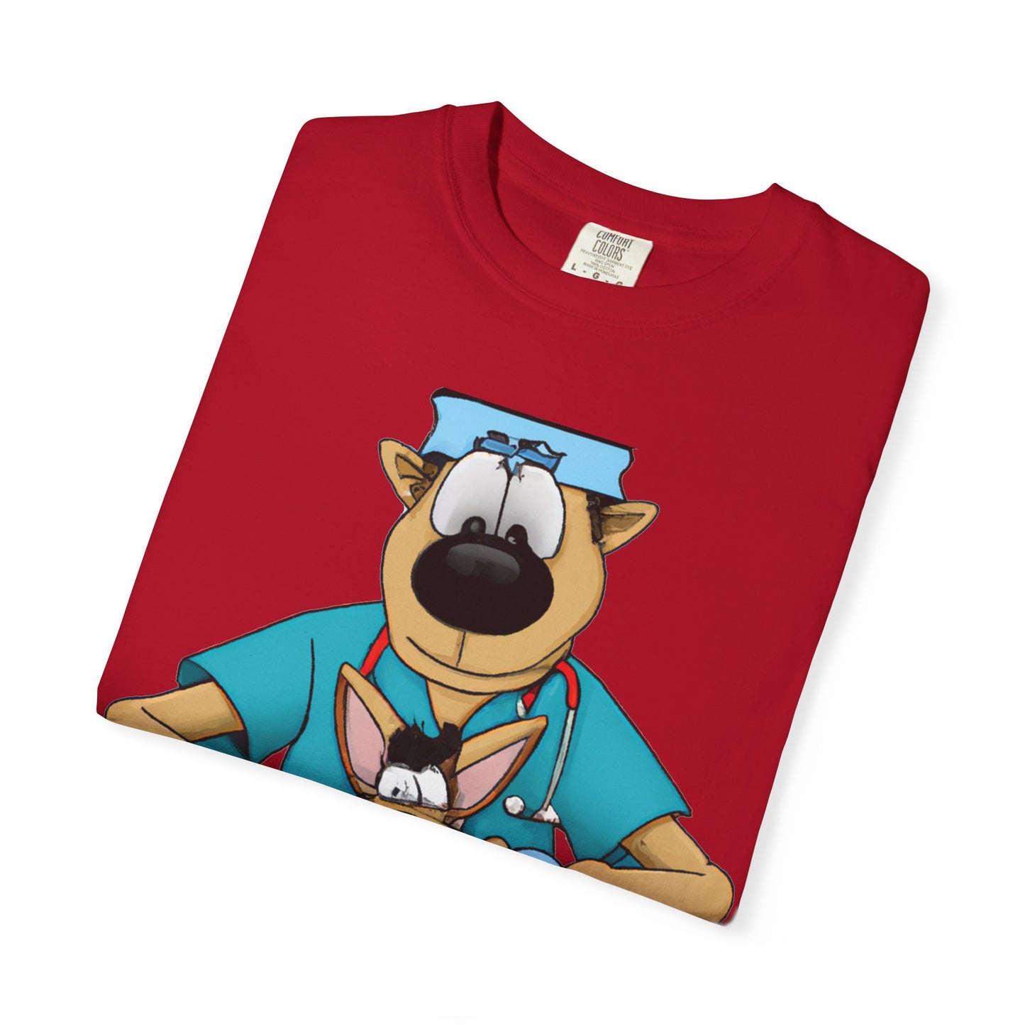 Dog Vet Cartoon T-Shirt — Cute Veterinary Surgeon Graphic Tee