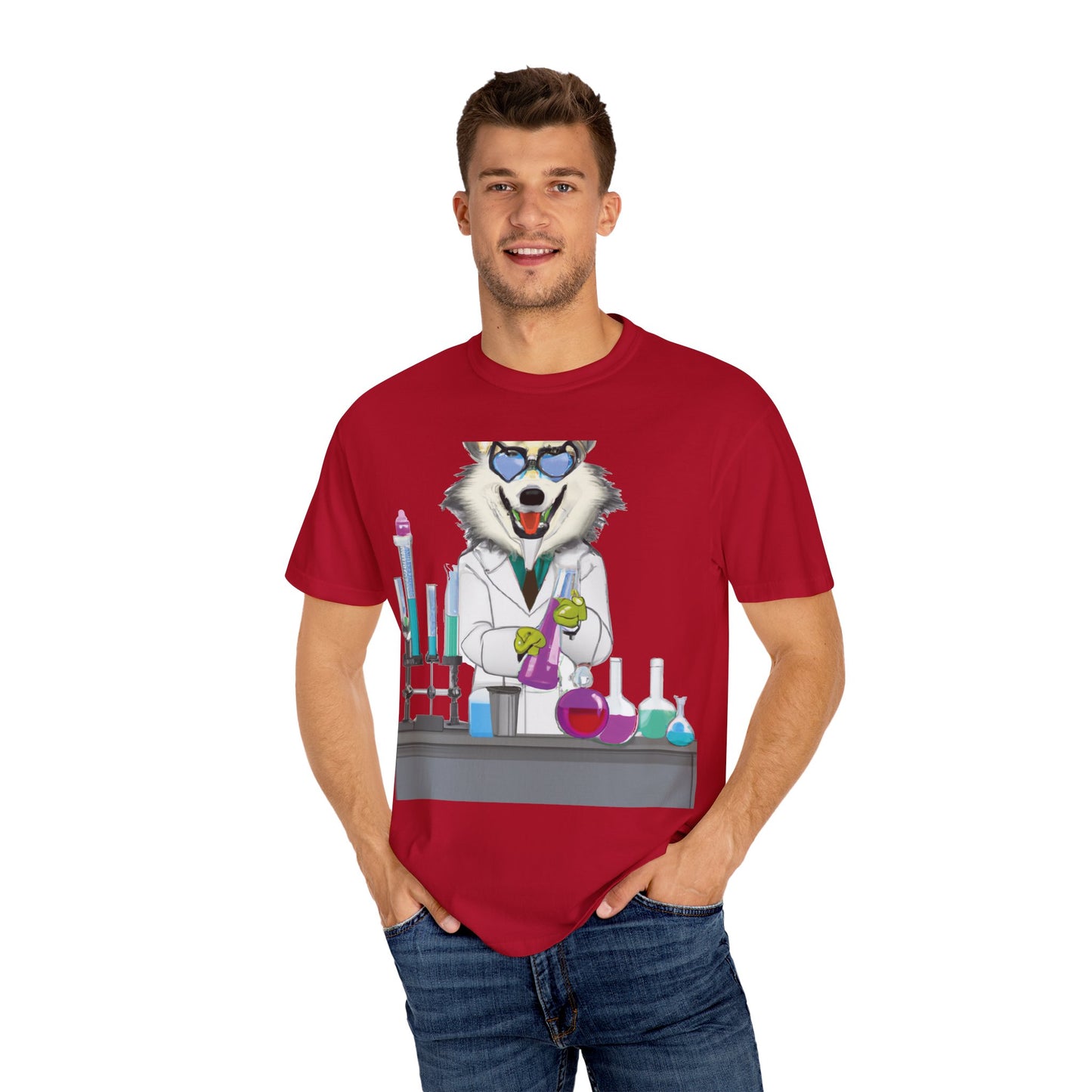 Chemist Wolf T-Shirt — Funny Lab Scientist Graphic Tee