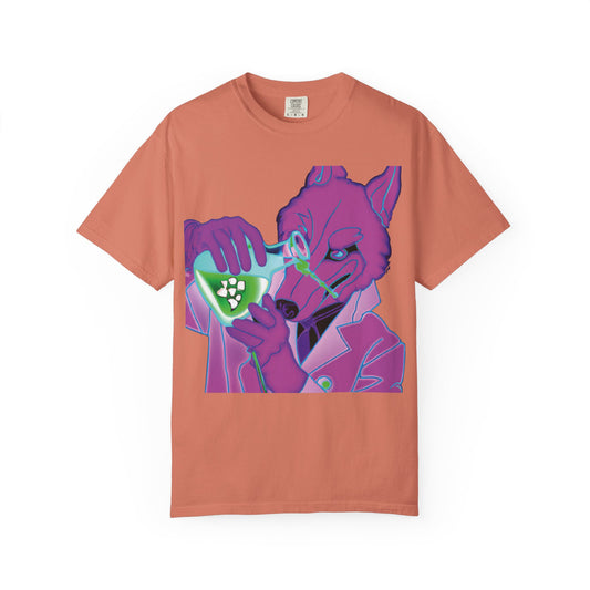 Chemist Fox Graphic T-Shirt — Retro Neon Scientist Design