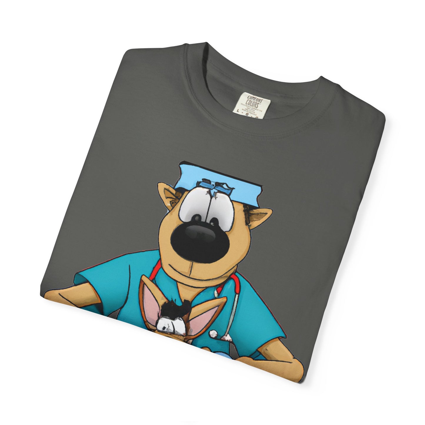 Dog Vet Cartoon T-Shirt — Cute Veterinary Surgeon Graphic Tee