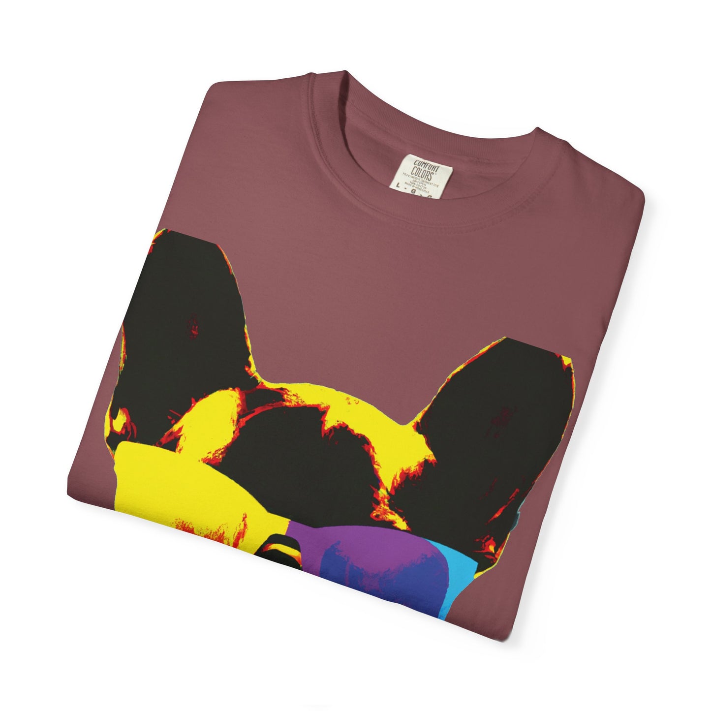 Colorful Sunglasses French Bulldog Tee (PlurOut.com Back Print)
