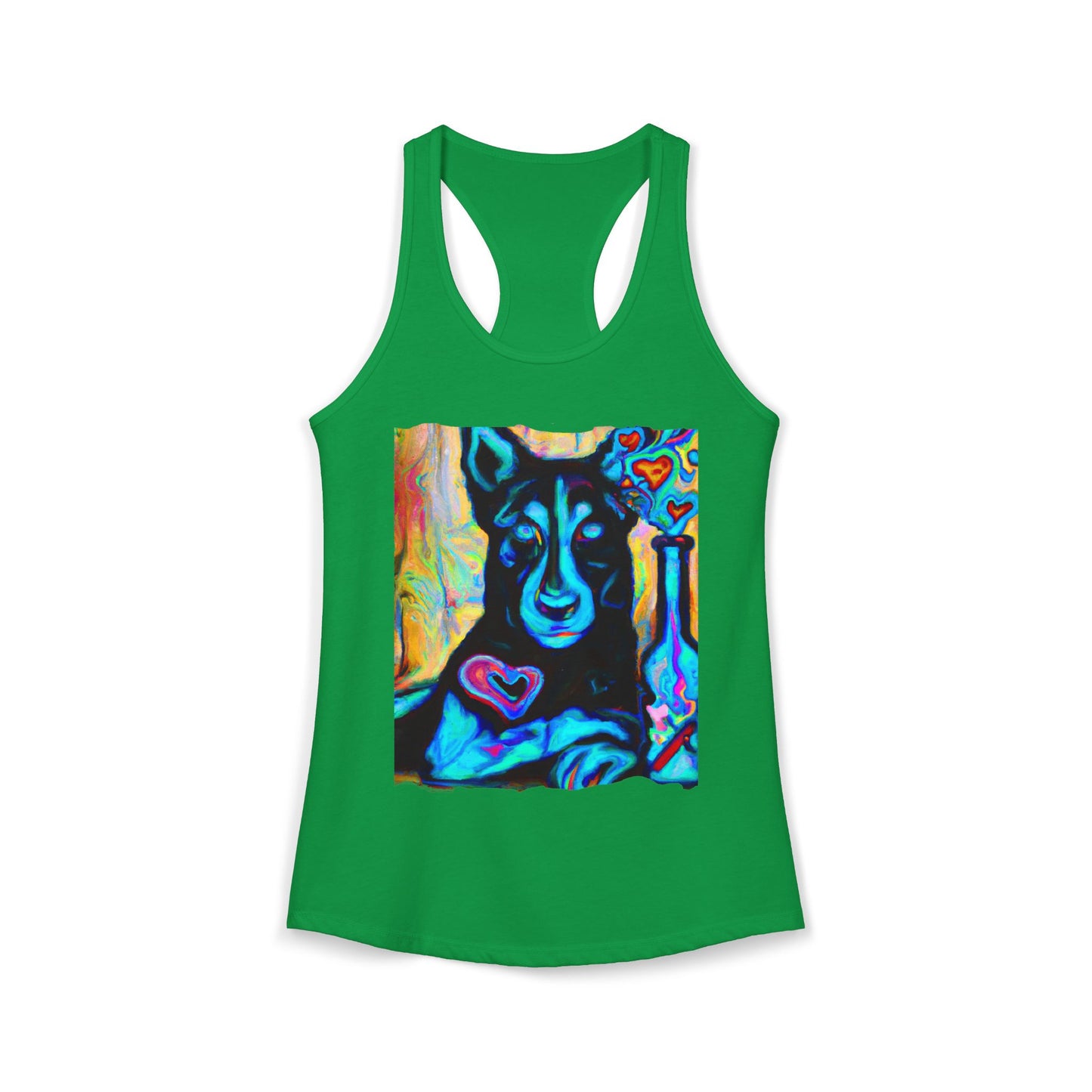 Sexy German Shepherd Racerback Tank Top