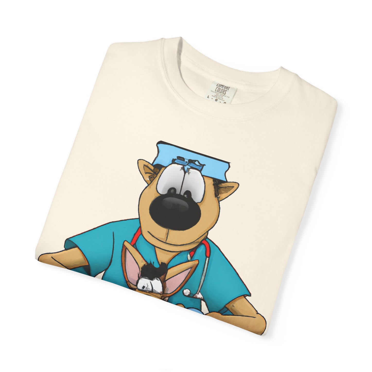 Dog Vet Cartoon T-Shirt — Cute Veterinary Surgeon Graphic Tee