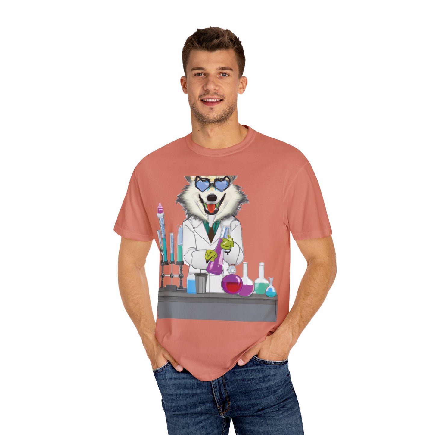 Chemist Wolf T-Shirt — Funny Lab Scientist Graphic Tee