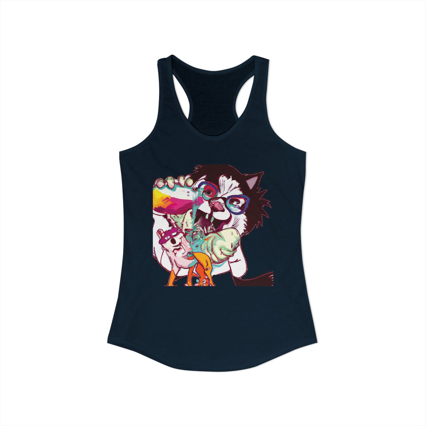 Derpy Dog Pop Art Racerback Tank
