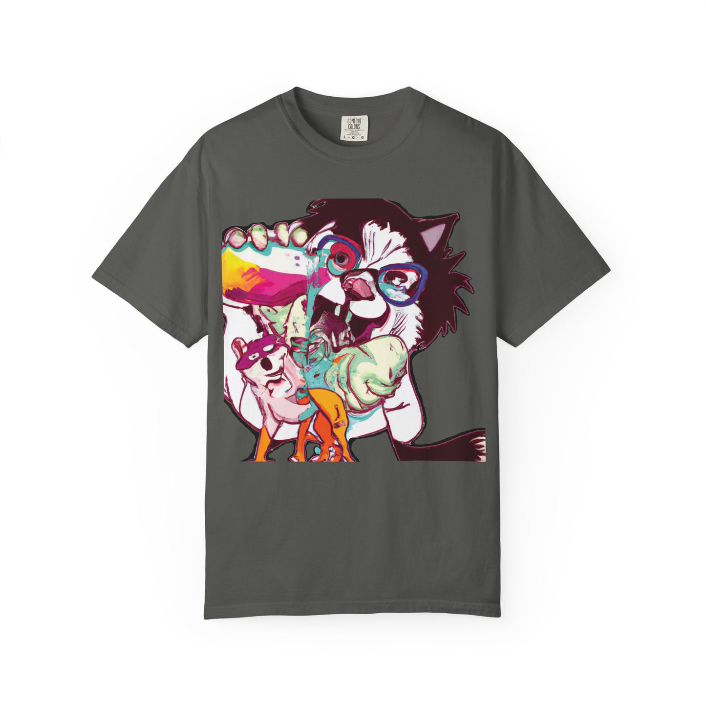 Colorful Punk Cat & Dog Illustration (PlurOut Back Print)