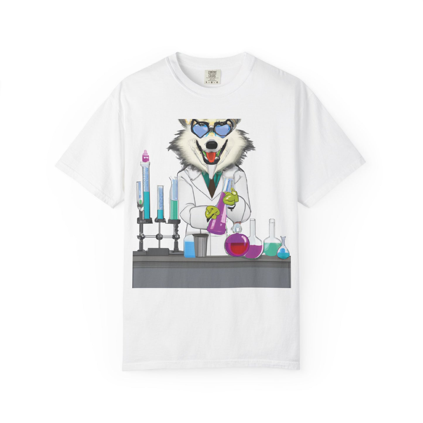 Chemist Wolf T-Shirt — Funny Lab Scientist Graphic Tee