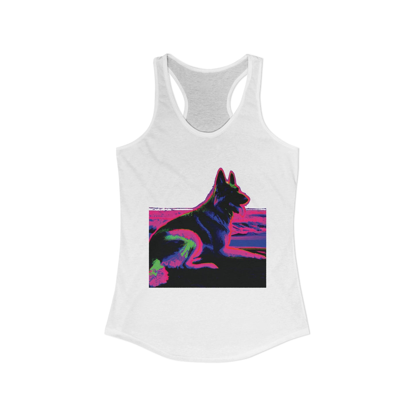 German Shepherd Beach Tank — Women's Racerback "80" Design