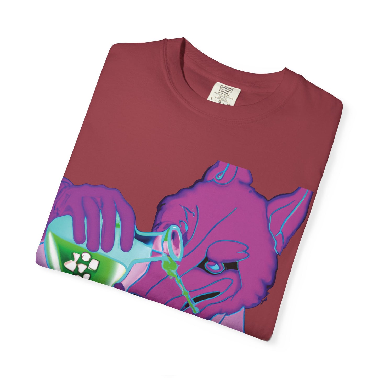 Chemist Fox Graphic T-Shirt — Retro Neon Scientist Design