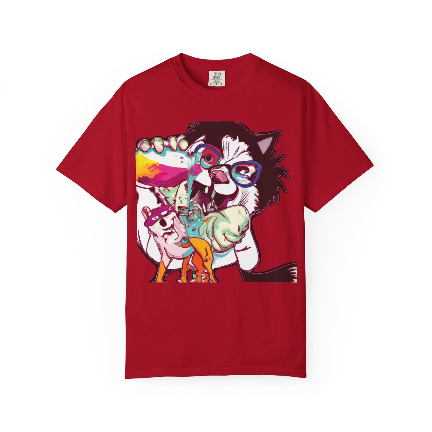 Colorful Punk Cat & Dog Illustration (PlurOut Back Print)