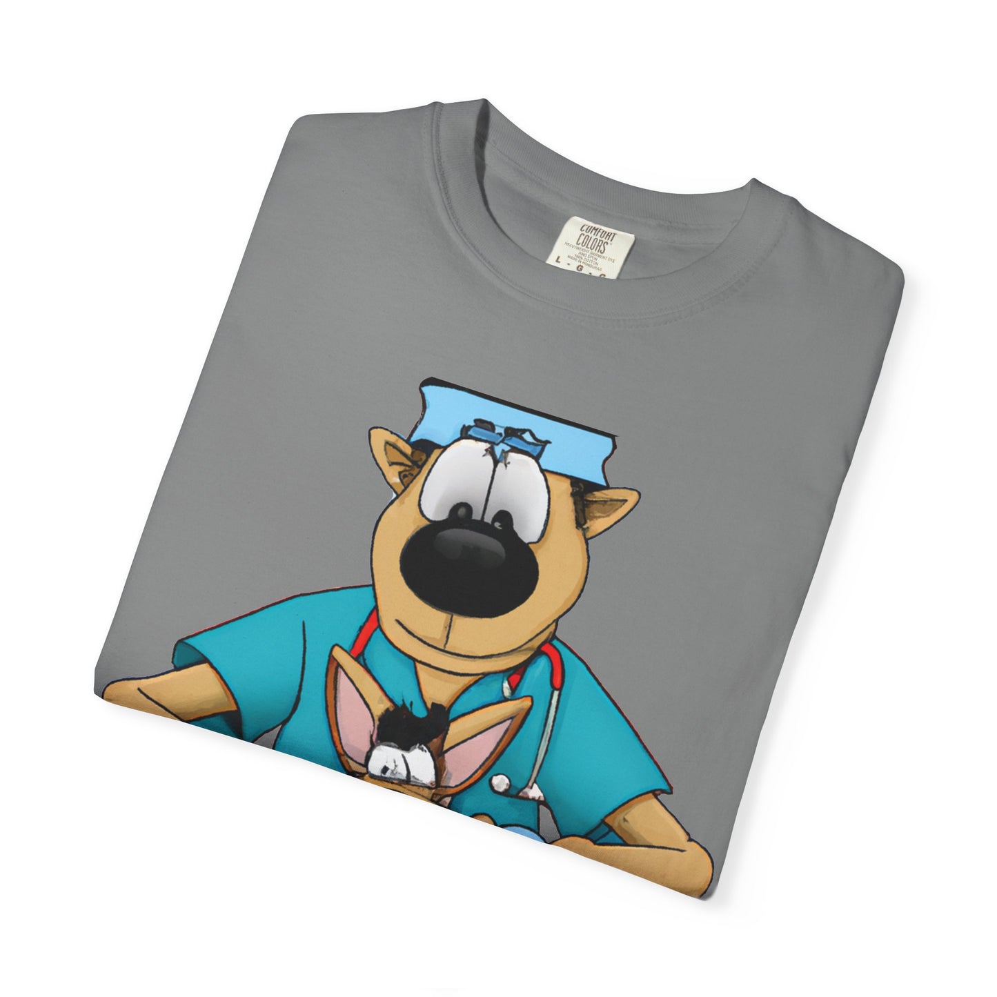 Dog Vet Cartoon T-Shirt — Cute Veterinary Surgeon Graphic Tee