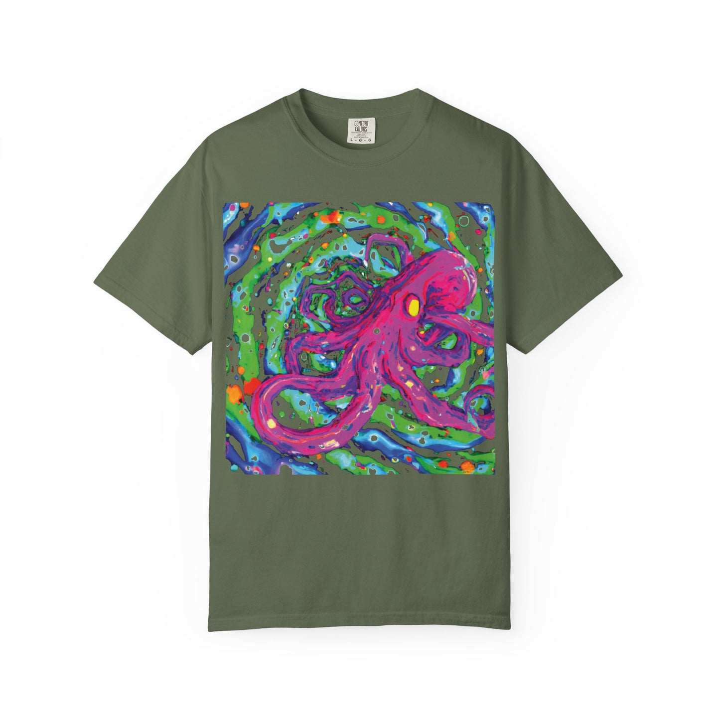 Octopus Swirl T-Shirt — Vibrant Psychedelic Sea Creature Tee