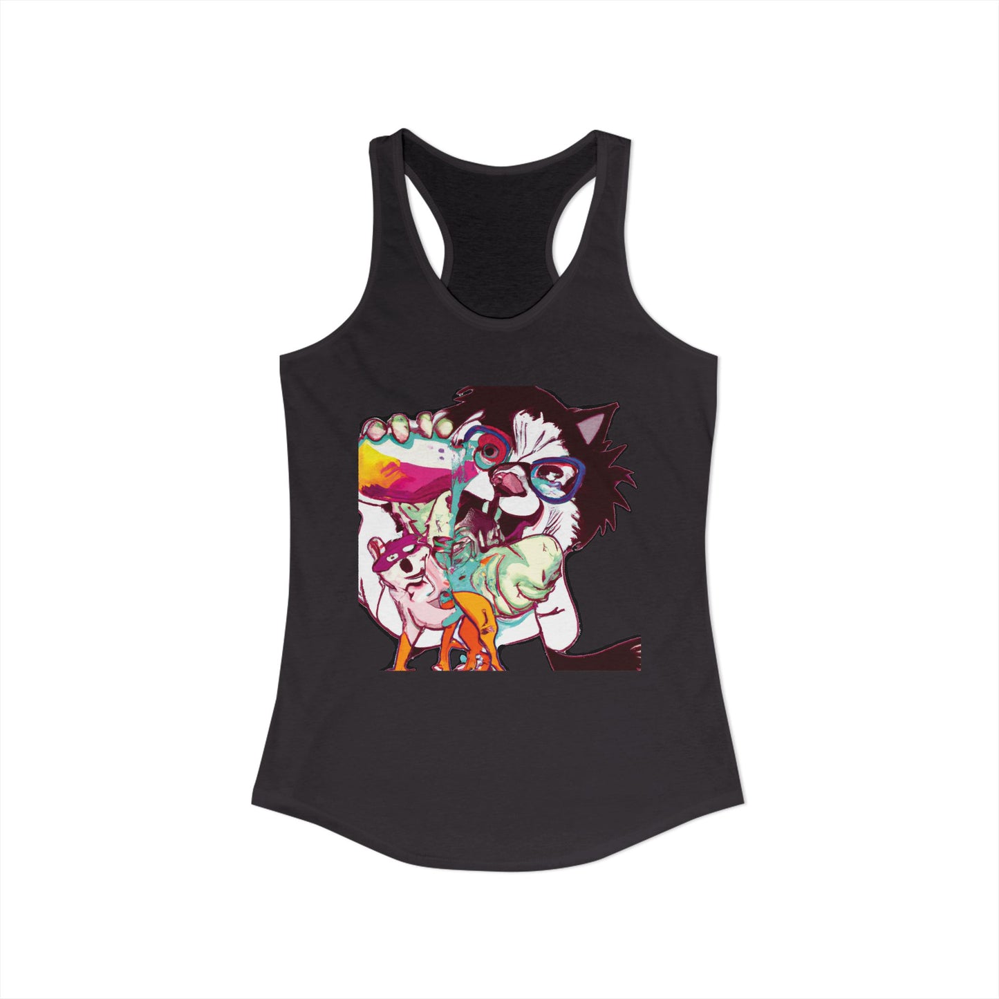Derpy Dog Pop Art Racerback Tank