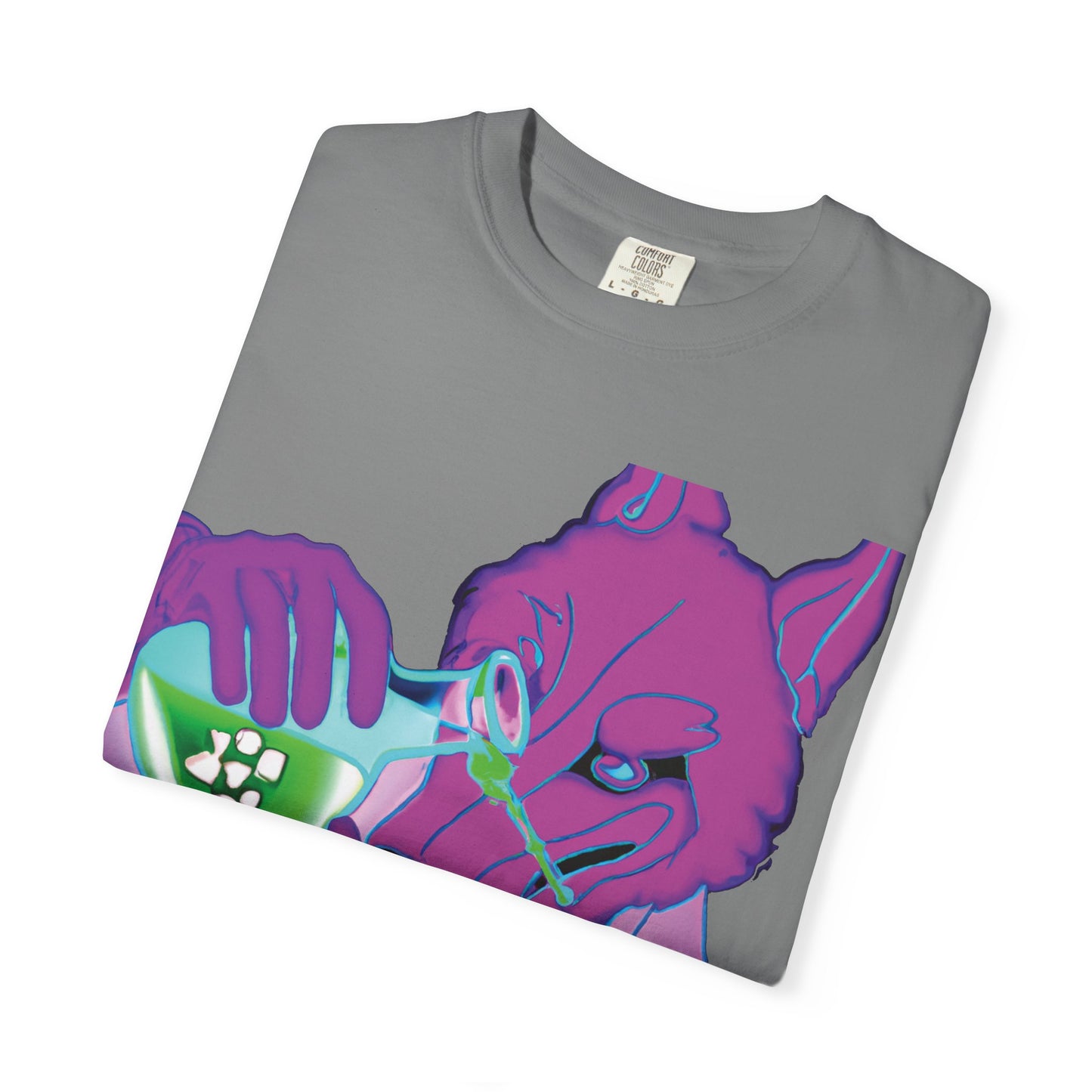 Chemist Fox Graphic T-Shirt — Retro Neon Scientist Design