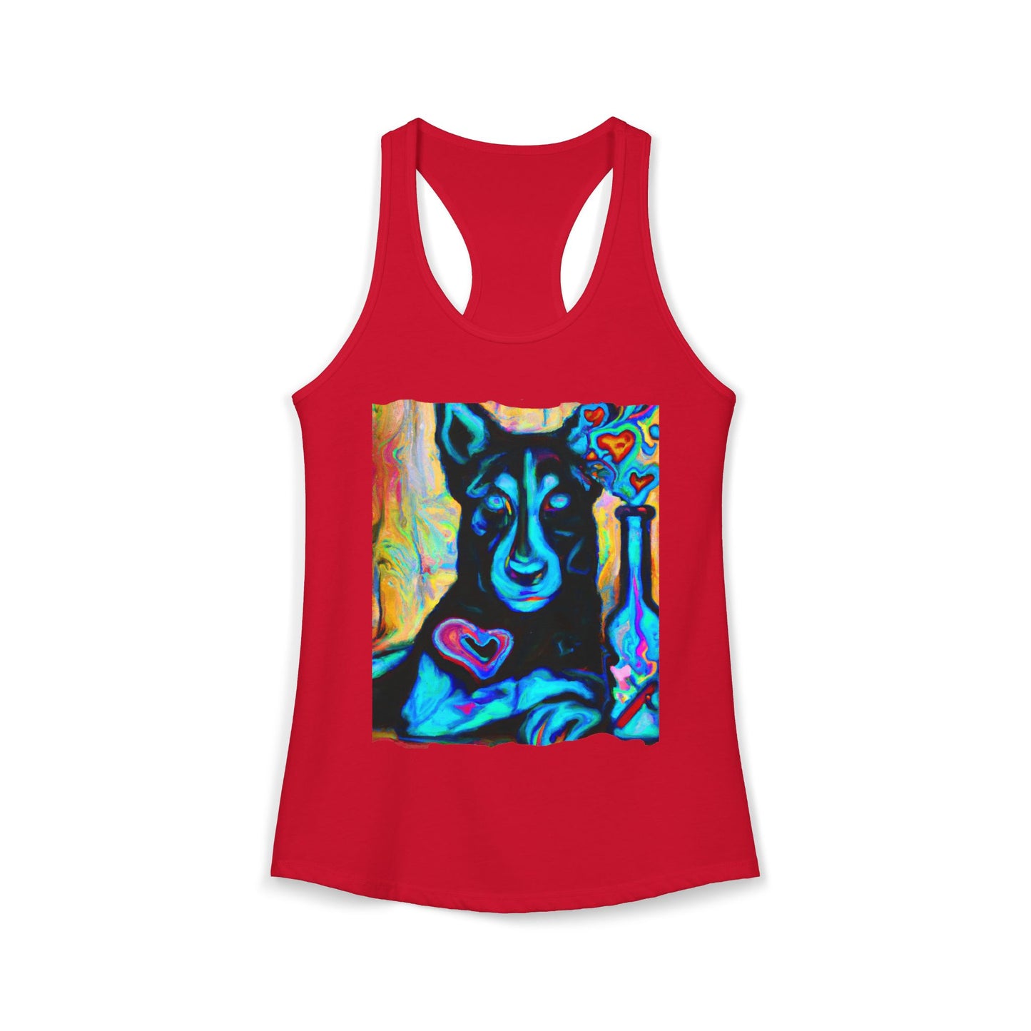 Sexy German Shepherd Racerback Tank Top