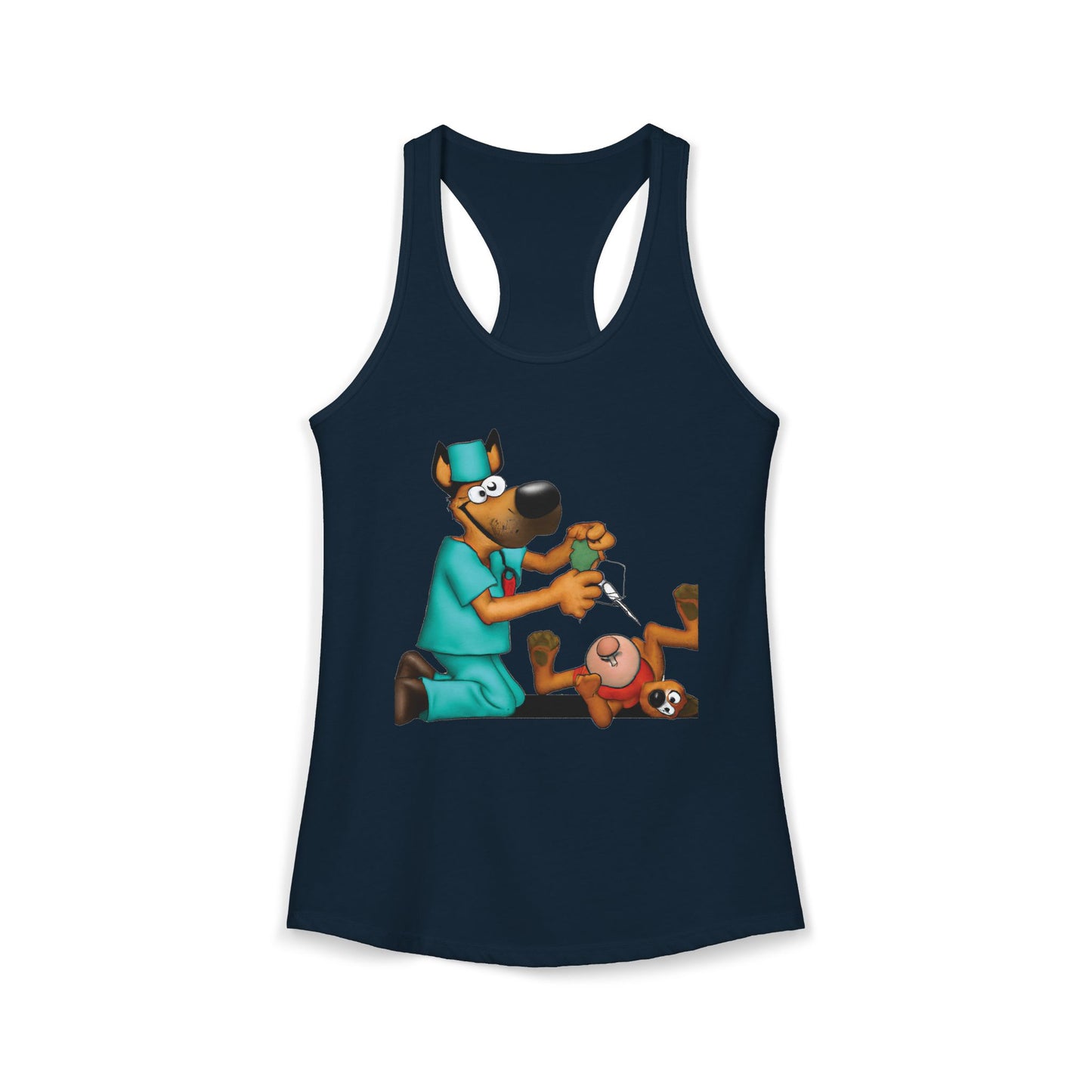 Dog Saving Toy Racerback Tank — "We Gotta Save It" Graphic Tank Top