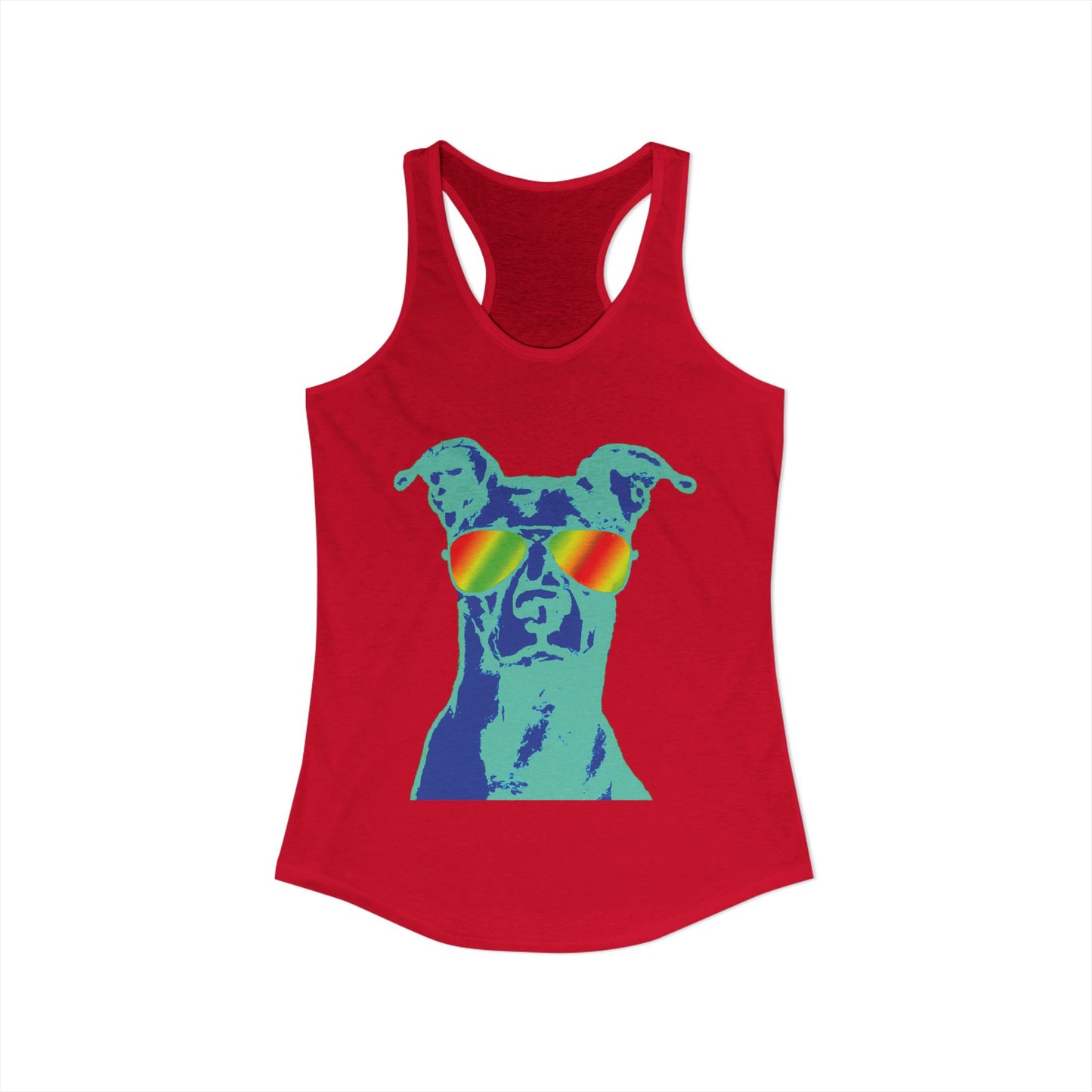 Vizsla Summer Tank — 'Summer Vizsla' Dog Sunglasses Racerback Tank
