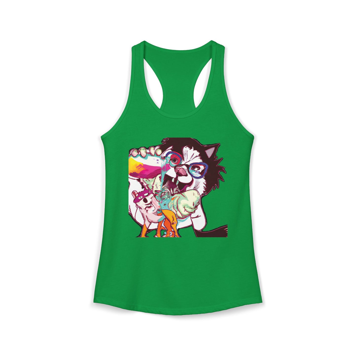 Derpy Dog Pop Art Racerback Tank
