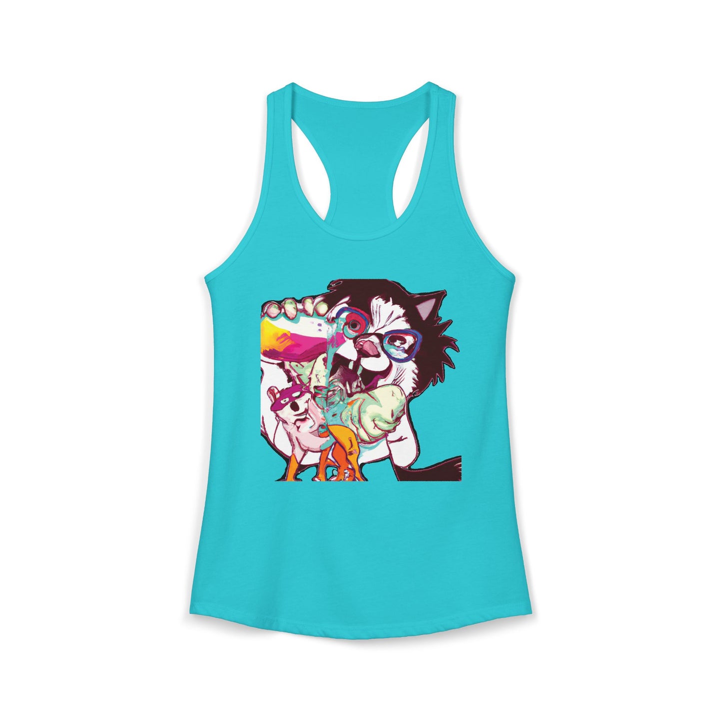 Derpy Dog Pop Art Racerback Tank
