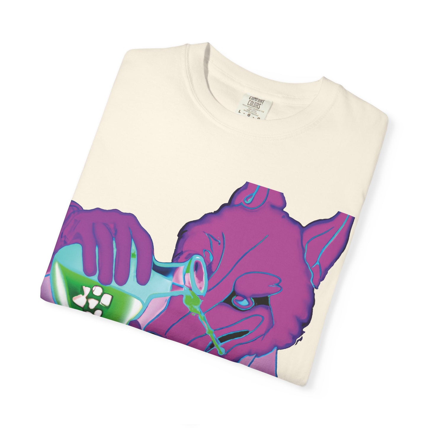 Chemist Fox Graphic T-Shirt — Retro Neon Scientist Design