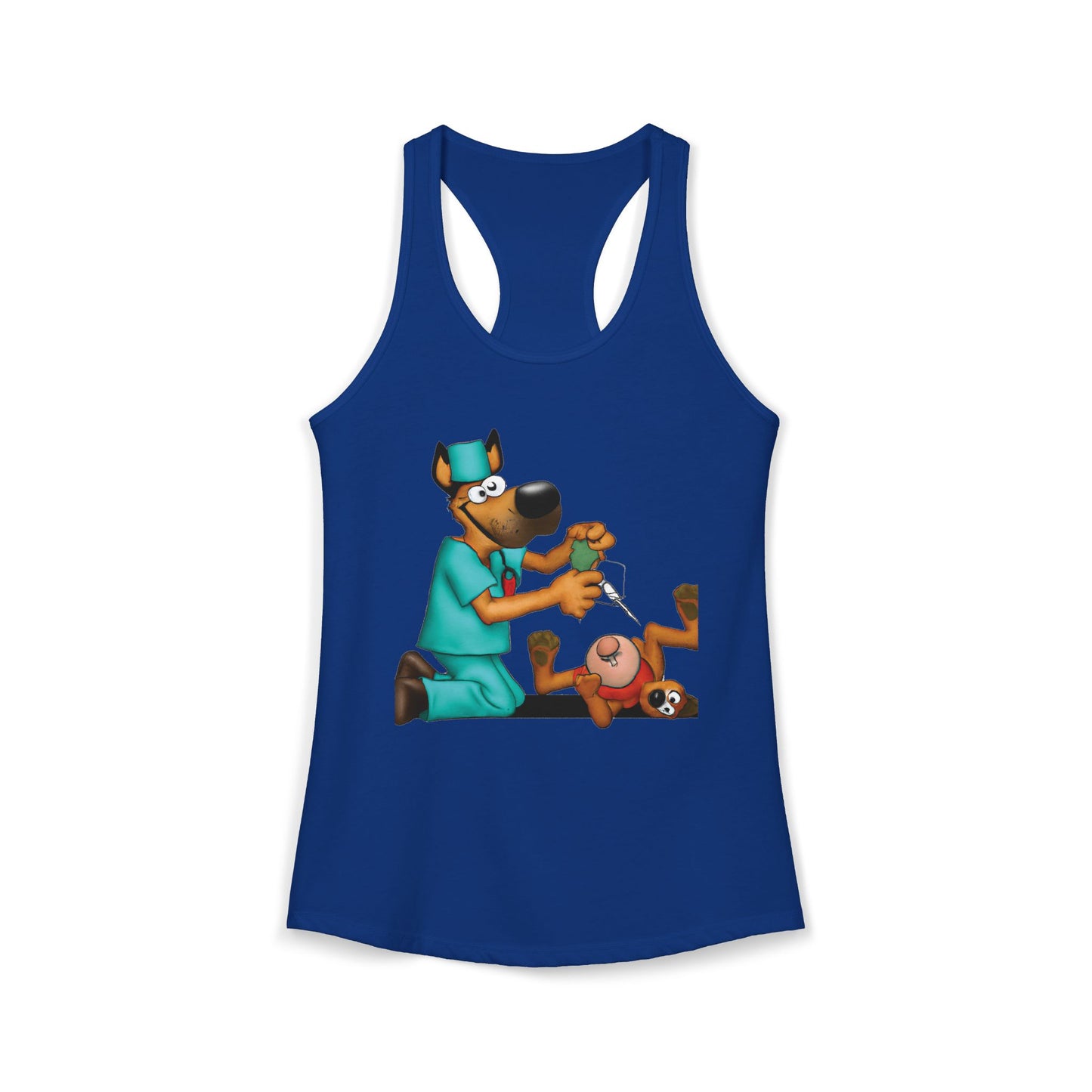 Dog Saving Toy Racerback Tank — "We Gotta Save It" Graphic Tank Top