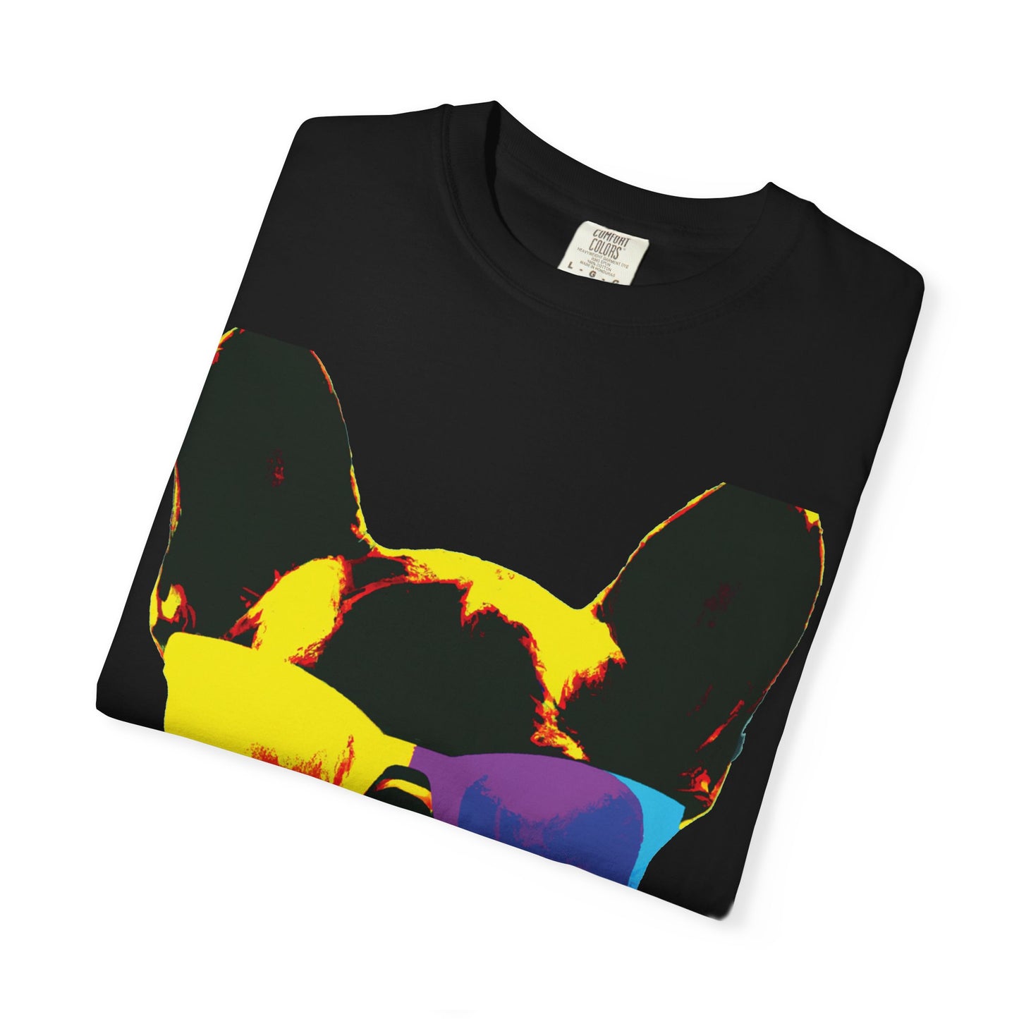 Colorful Sunglasses French Bulldog Tee (PlurOut.com Back Print)
