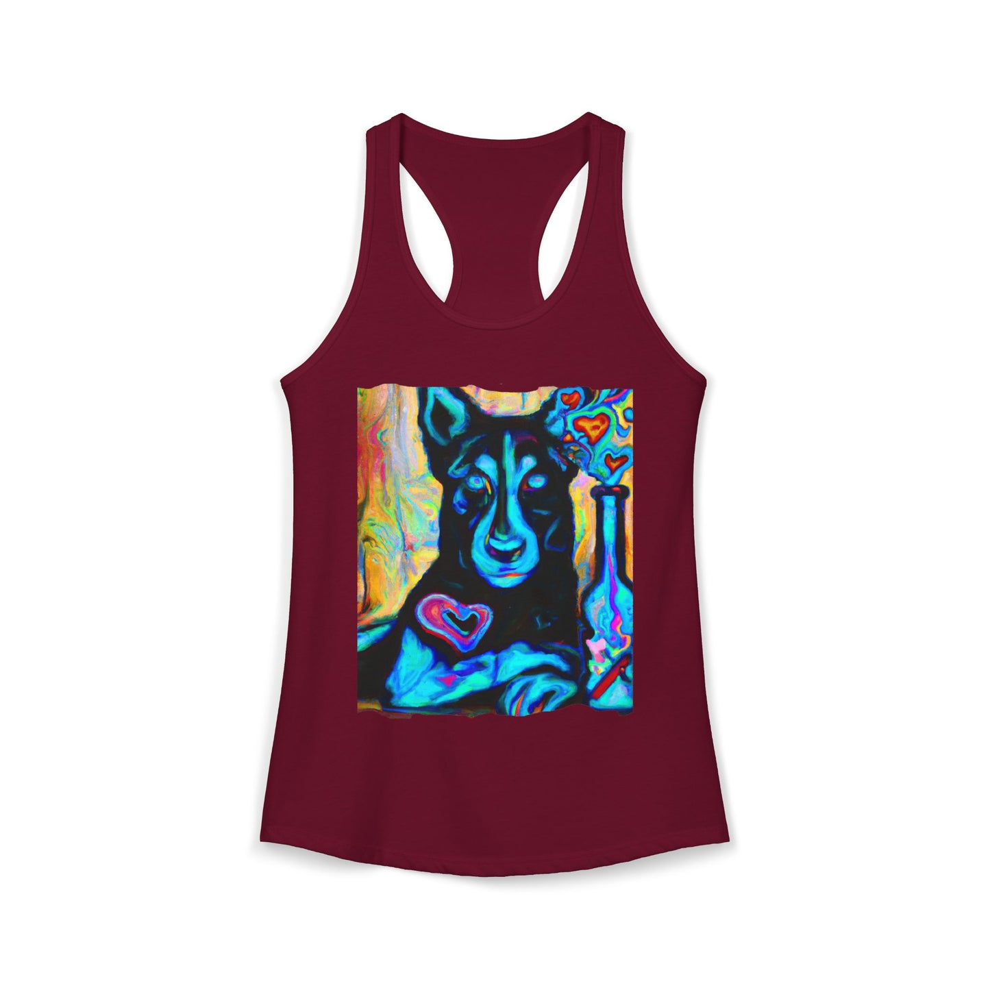 Sexy German Shepherd Racerback Tank Top