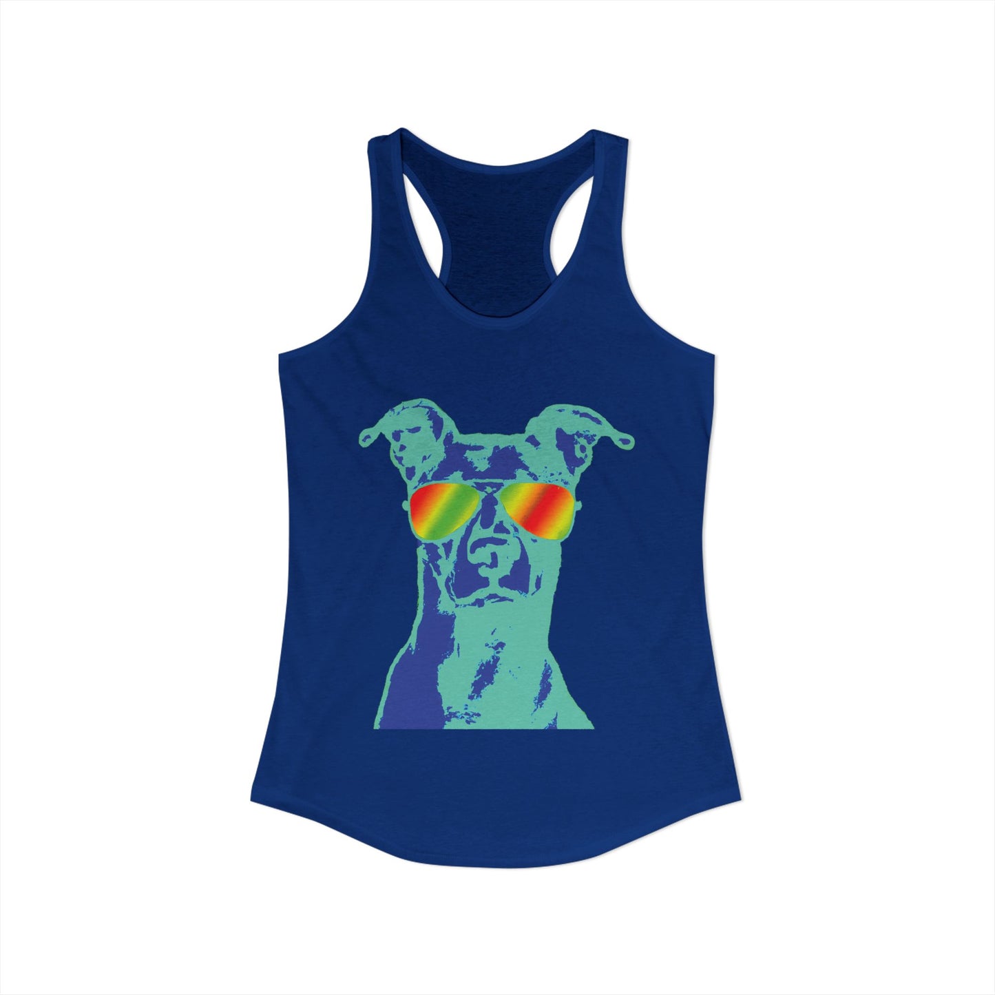 Vizsla Summer Tank — 'Summer Vizsla' Dog Sunglasses Racerback Tank