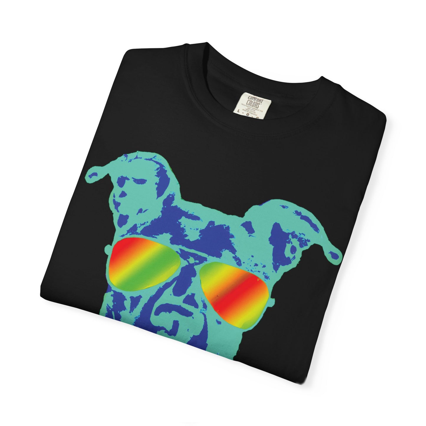 Cool Dog Graphic Tee — Rainbow Sunglasses Pitbull T‑Shirt