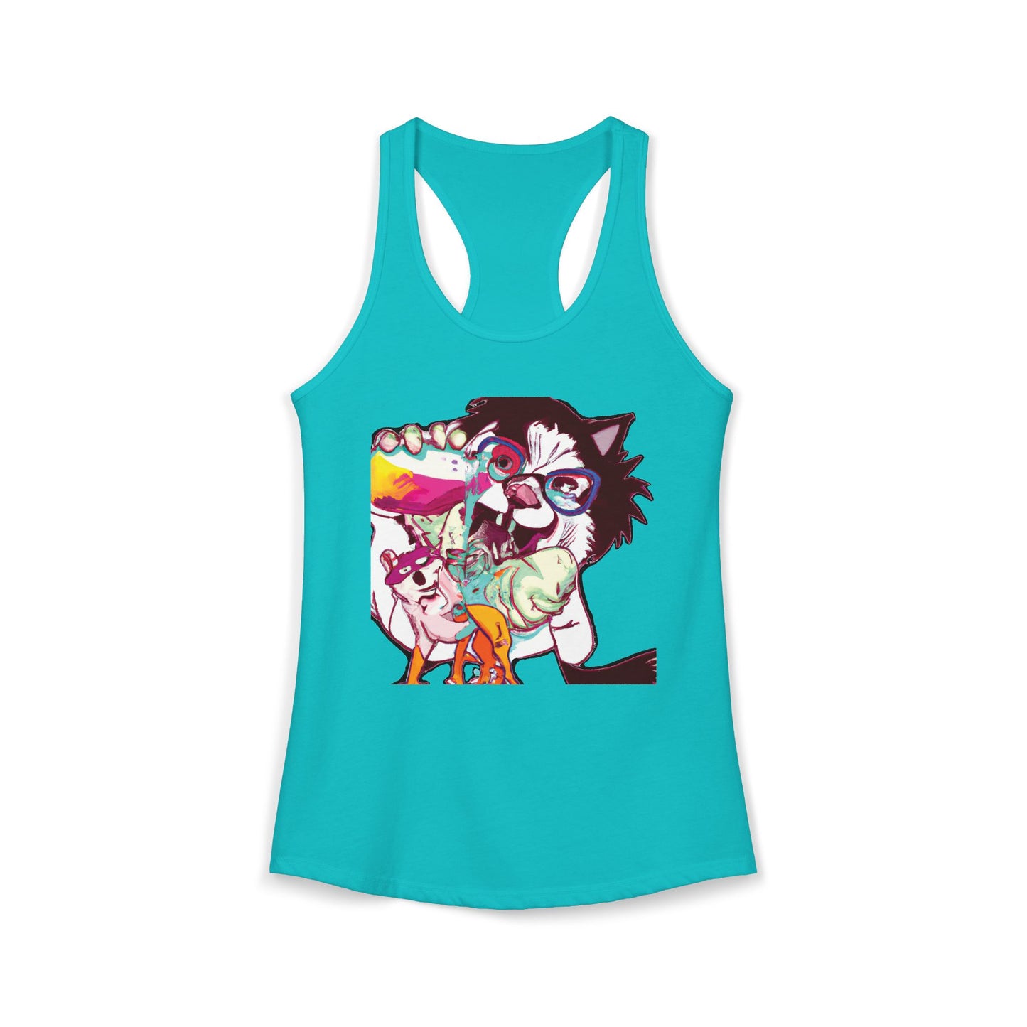 Derpy Dog Pop Art Racerback Tank
