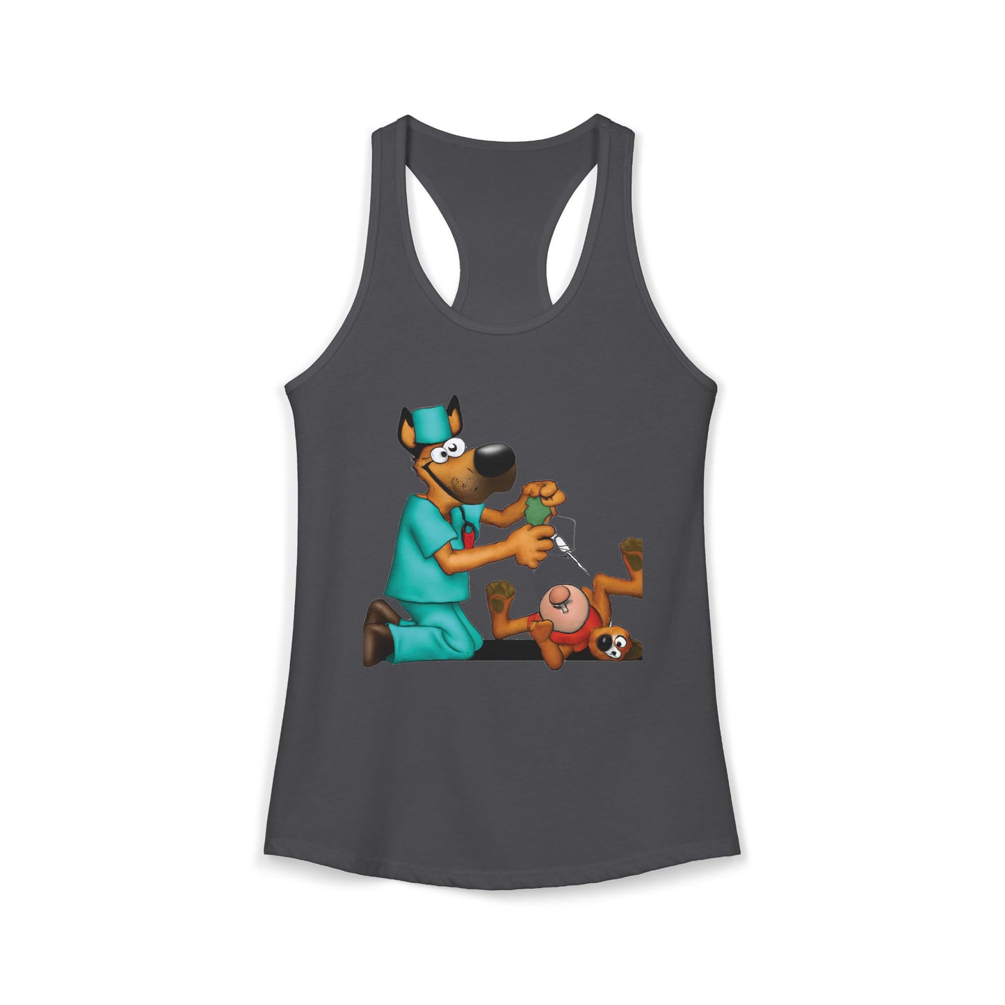 Dog Saving Toy Racerback Tank — "We Gotta Save It" Graphic Tank Top