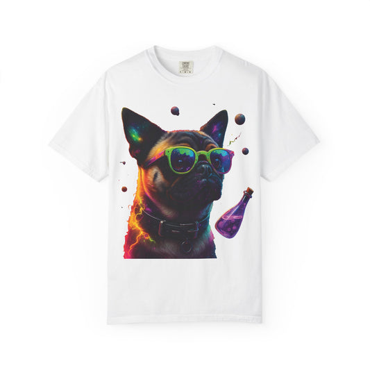 Cool French Bulldog Graphic Tee — Neon Sunglasses Dog Design