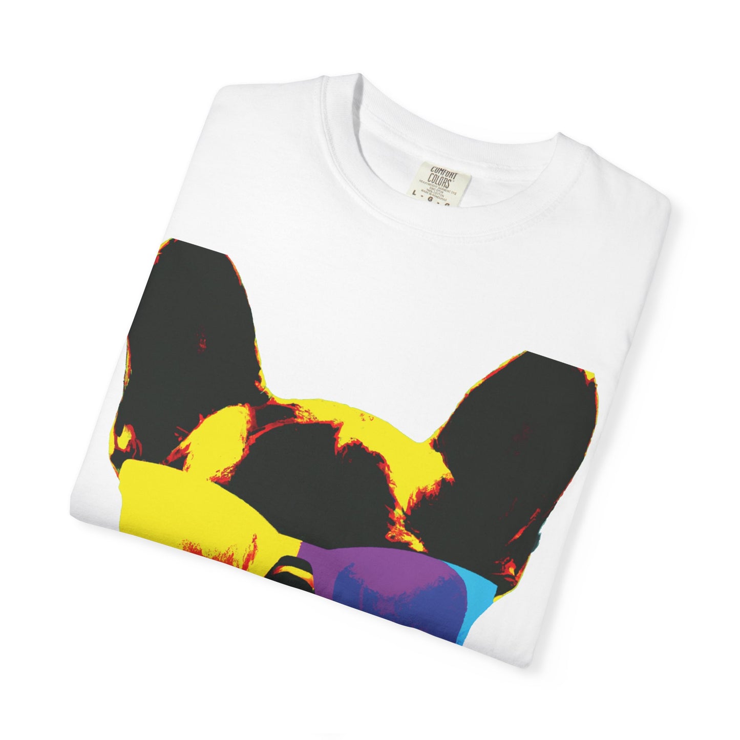 Colorful Sunglasses French Bulldog Tee (PlurOut.com Back Print)