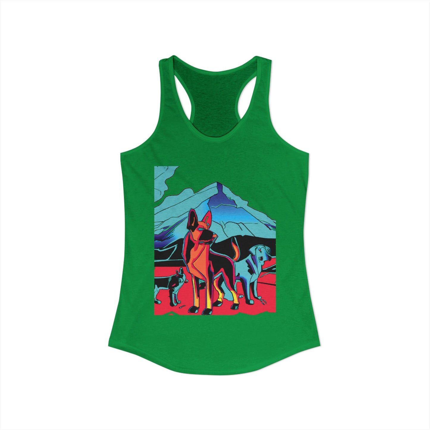 German Shepherd Volcano Pack Racerback Tank