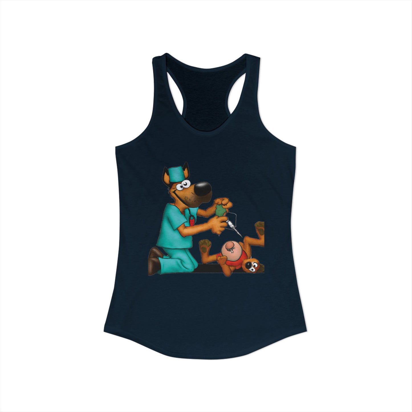 Dog Saving Toy Racerback Tank — "We Gotta Save It" Graphic Tank Top