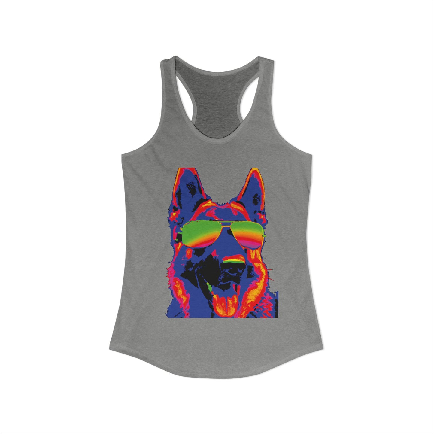 Heat Seeking German Shepherd Racerback Tank