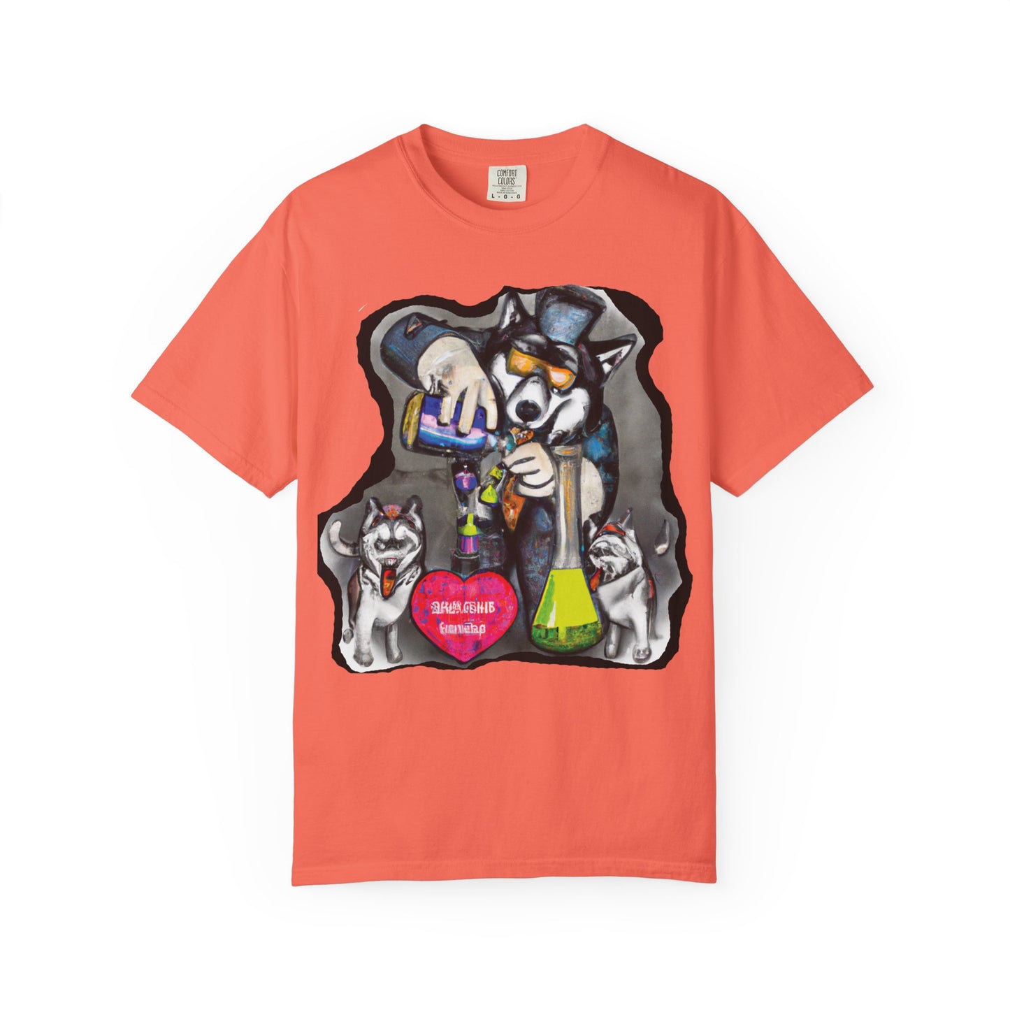 Siberian Husky Scientist Graphic T-Shirt – “PurrOut.com” Back Print