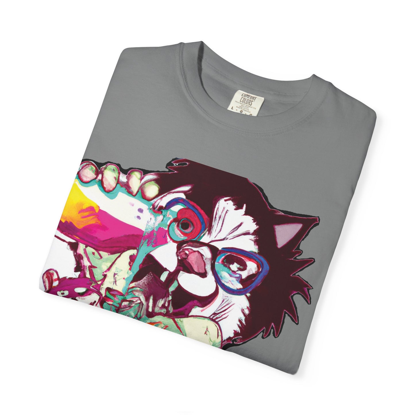 Colorful Punk Cat & Dog Illustration (PlurOut Back Print)