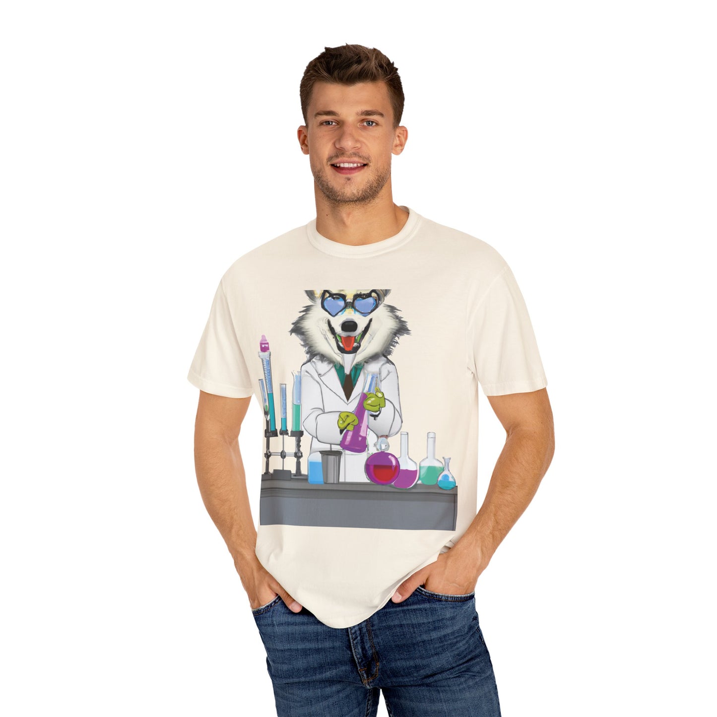 Chemist Wolf T-Shirt — Funny Lab Scientist Graphic Tee