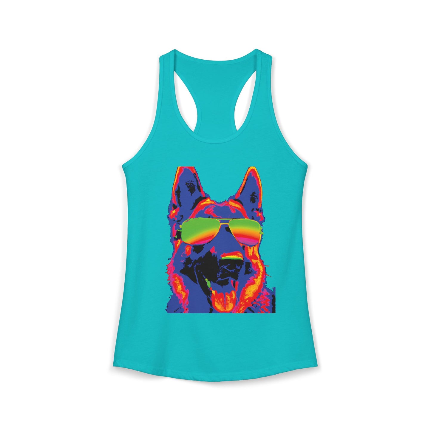 Heat Seeking German Shepherd Racerback Tank