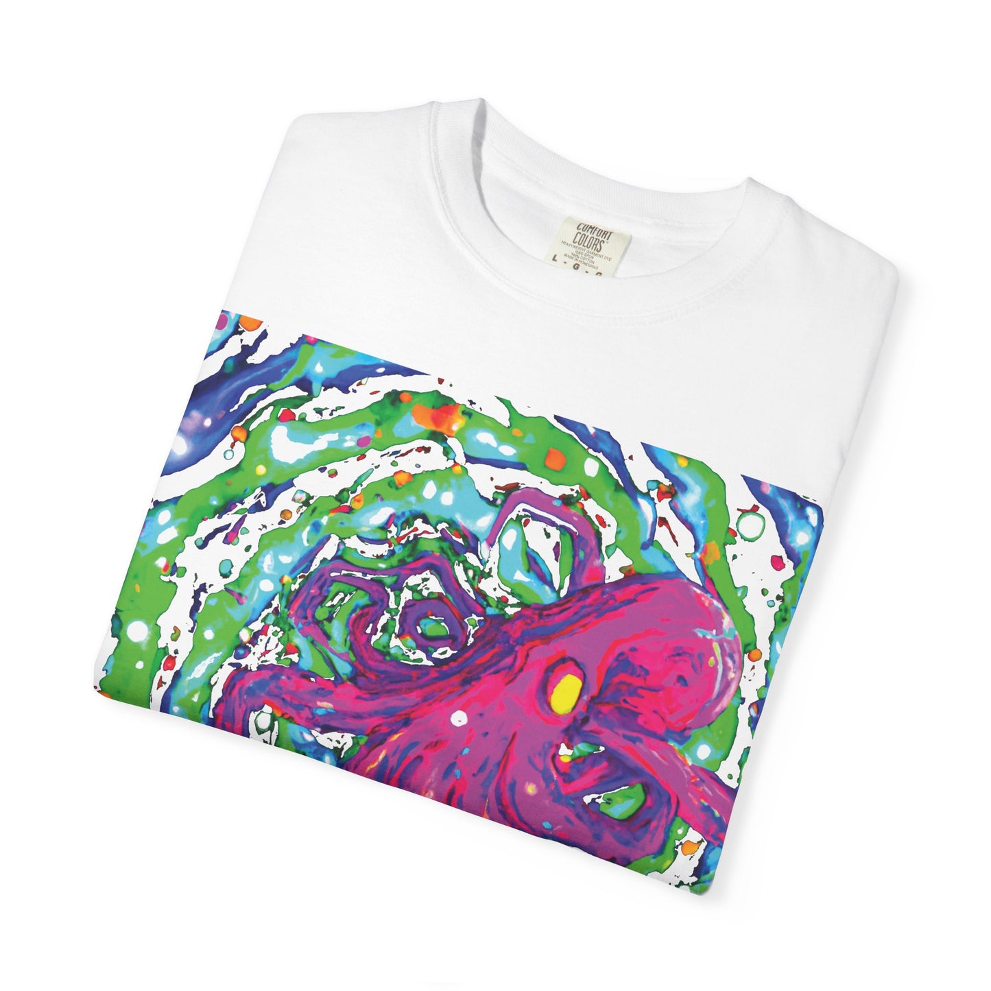 Octopus Swirl T-Shirt — Vibrant Psychedelic Sea Creature Tee