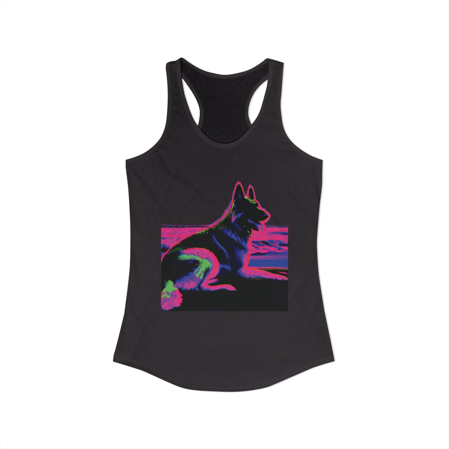 German Shepherd Beach Tank — Women's Racerback "80" Design