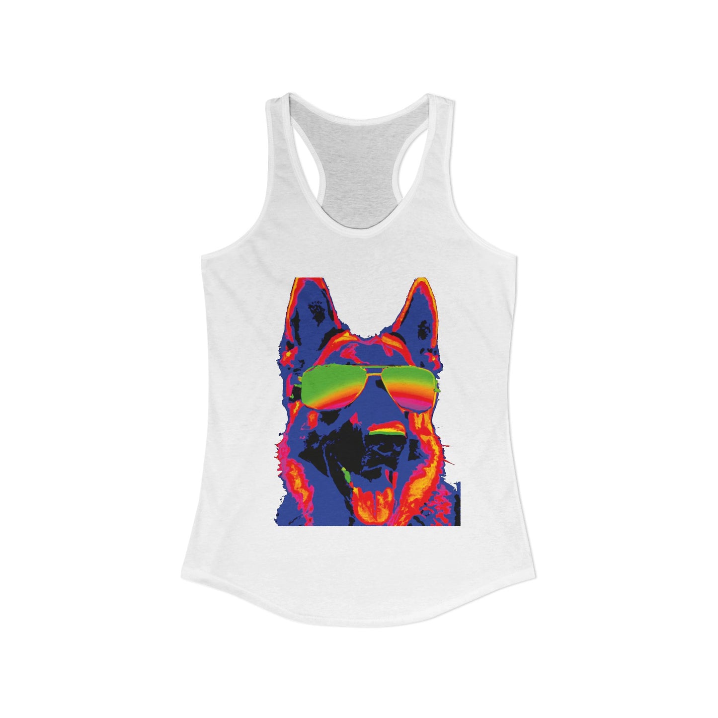 Heat Seeking German Shepherd Racerback Tank