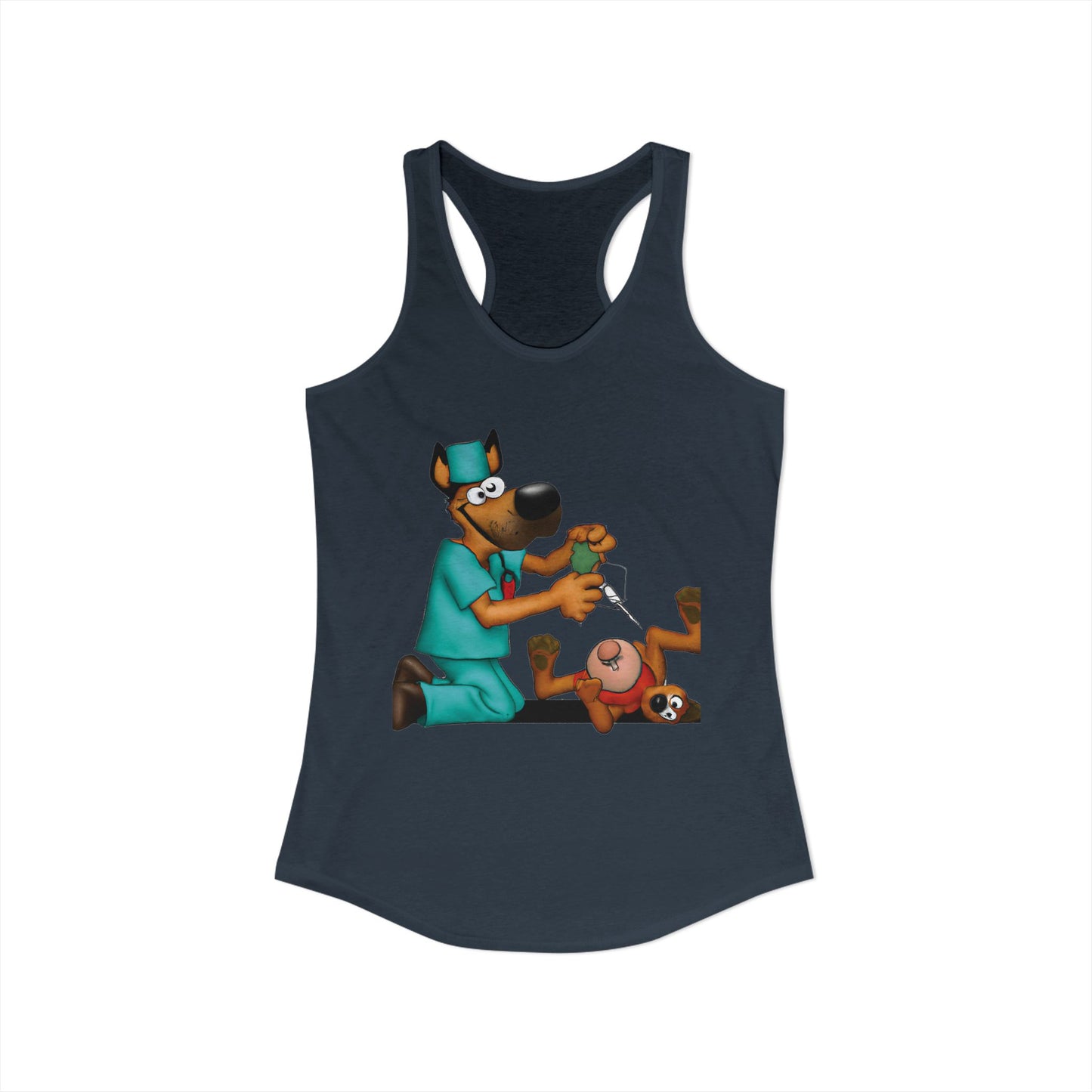 Dog Saving Toy Racerback Tank — "We Gotta Save It" Graphic Tank Top