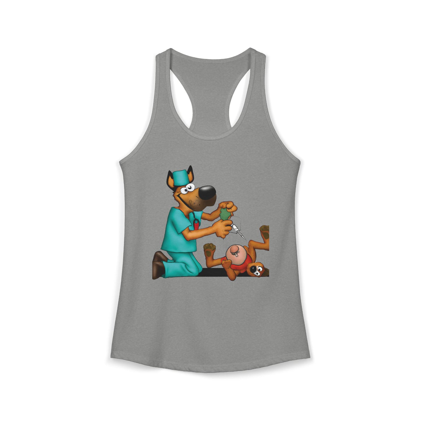 Dog Saving Toy Racerback Tank — "We Gotta Save It" Graphic Tank Top