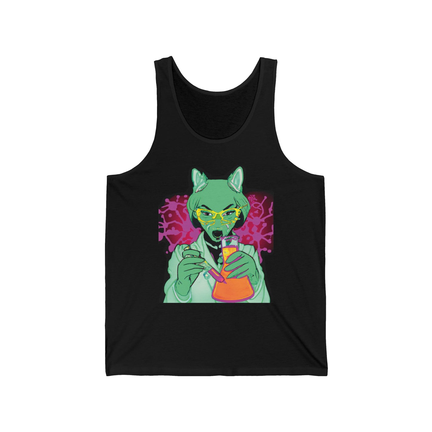 Neon Cat Chemist Graphic Tank