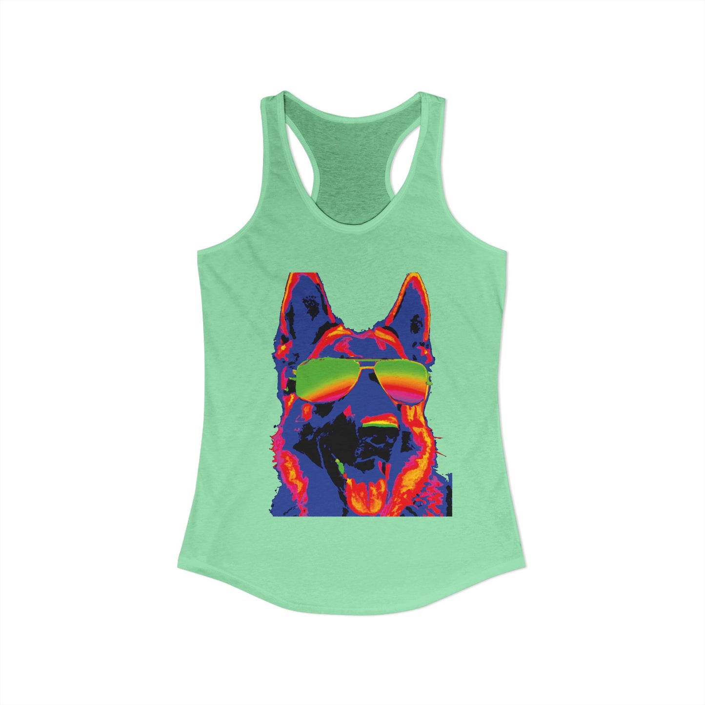 Heat Seeking German Shepherd Racerback Tank