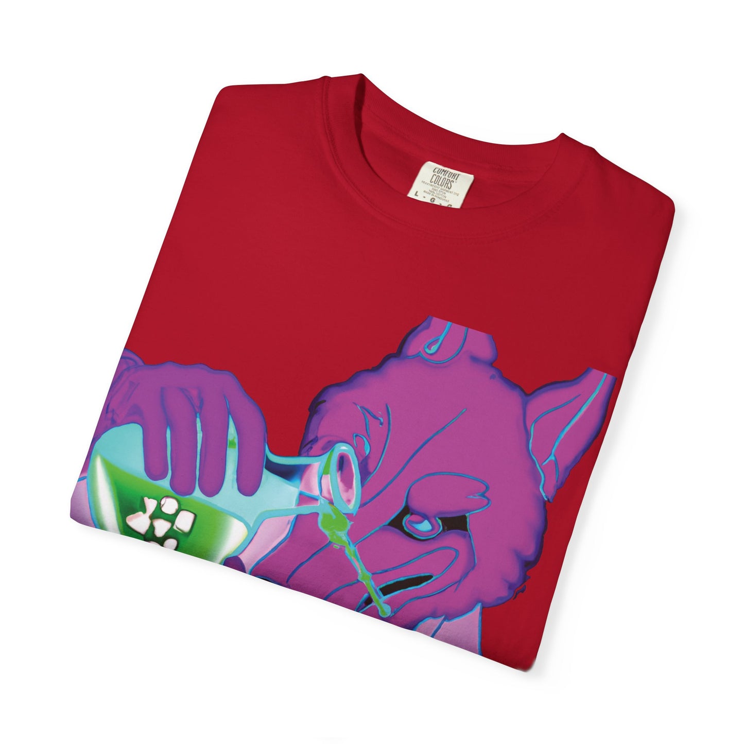 Chemist Fox Graphic T-Shirt — Retro Neon Scientist Design