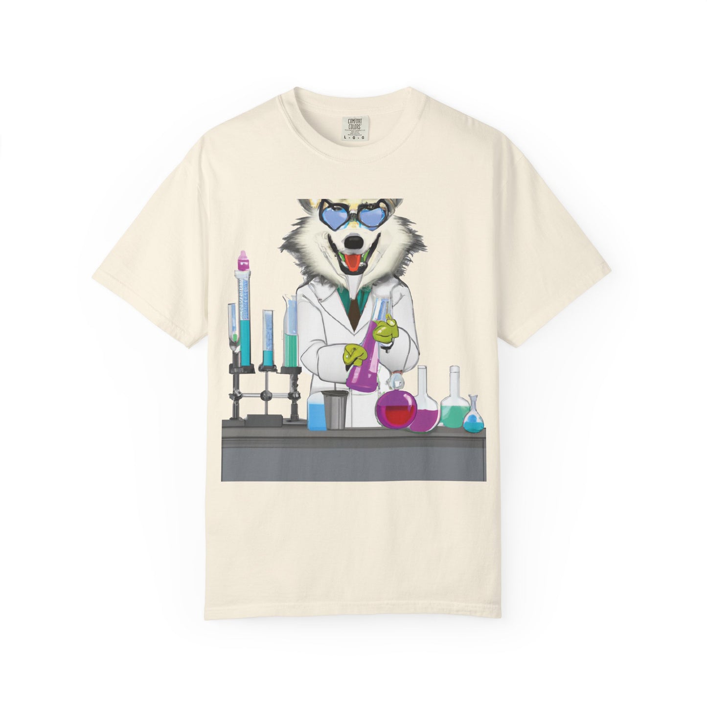 Chemist Wolf T-Shirt — Funny Lab Scientist Graphic Tee