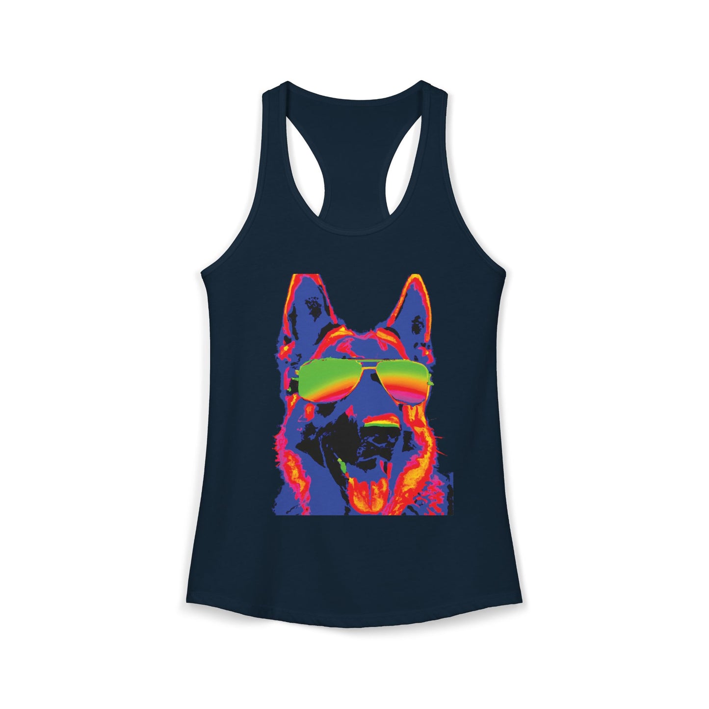 Heat Seeking German Shepherd Racerback Tank
